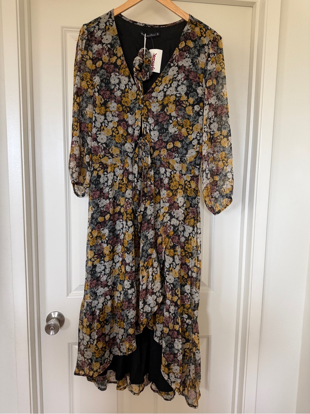 NWT Abercrombie & Fitch Floral Long Sleeve Dress XL